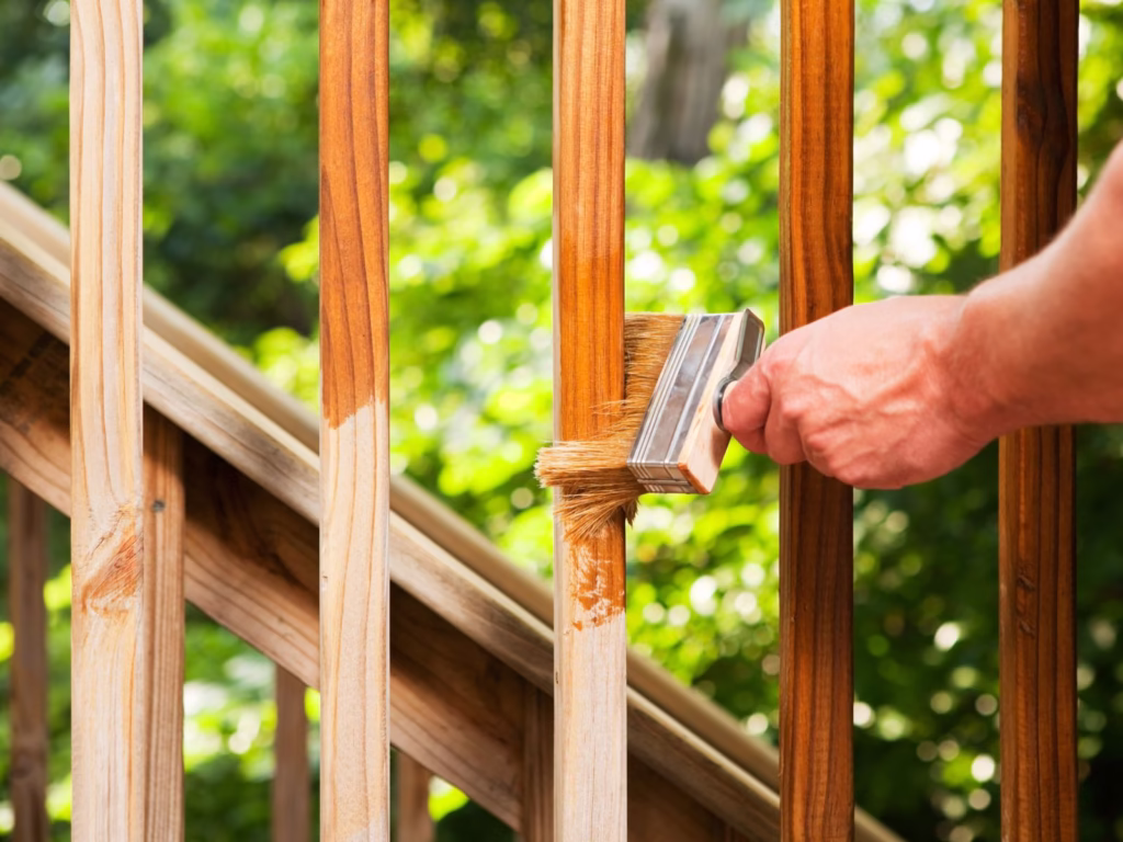 fence staining